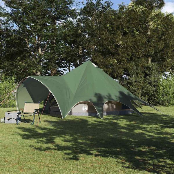 vidaXL Teepee &scaron;otor s streho Zelena in Siva 600 x 600 x 347 cm