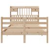 vidaXL Posteljni okvir brez vzmetnice 135x190 cm trdna borovina