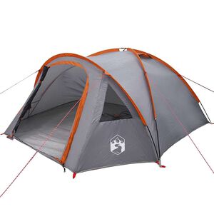 vidaXL &Scaron;otor z dome 4 oseba 308 x 268 x 130 cm Siva in oranžna tafeta