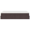 vidaXL Otomanski posteljni okvir z vzmetnico rjav 120x190 cm blago