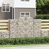 vidaXL Obokane gabion košare 12kosi 200x50x140/160 cm pocinkano železo