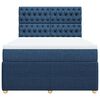 vidaXL Box spring postelja z vzmetnico modra 140x190 cm blago