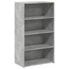 vidaXL Visoka omara betonsko siva 70x41x124 cm inženirski les