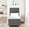 vidaXL Postelja z vzmetnico z vzmetnico Temno siva 80 x 200 cm blago
