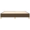 vidaXL Posteljni okvir z vzmetmi temno rjav 200x200 cm blago
