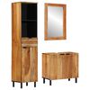 vidaXL Komplet omaric za kopalnico 3 kos Naravna 38 x 33 x 160 cm
