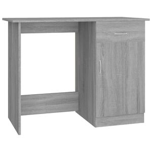 vidaXL Pisalna miza siva sonoma 100x50x76 cm inženirski les
