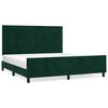 vidaXL Posteljni okvir z vzglavjem temno zelen 180x200 cm žamet