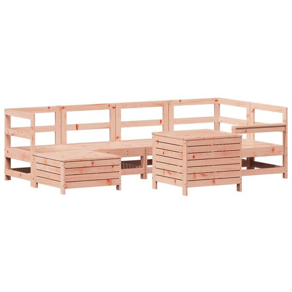 vidaXL Vrtna sedežna garnitura 7-delna trden les douglas