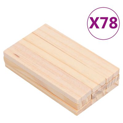 vidaXL 150-delni komplet lesenih kock za sestavljanje borovina