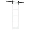 vidaXL Drsna vrata ORKDAL Bela 61 x 198,5 cm Trden borov les in steklo