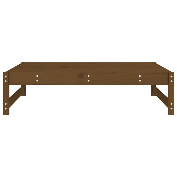 vidaXL Vrtni stolček za noge medeno rjav 120x80 cm trdna borovina