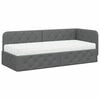 vidaXL Kotna postelja Temno siva 80 x 200 cm blago