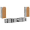 vidaXL Komplet TV omaric 4 pcs Betonsko siva Konstruiran les