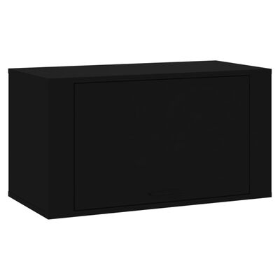 Stenska omarica za čevlje črna 70x35x38 cm inž. les