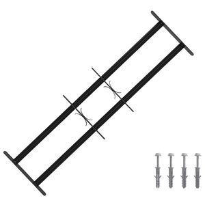 vidaXL Varnostna re&scaron;etka za okna z 2 prečkami 3 pcs 63-114 cm