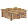 vidaXL Klubska mizica 70x70x30 cm trden mangov les