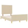 vidaXL Konstrukcija postelje z vzglavjem krema 120 x 200 cm blago