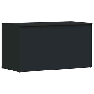 vidaXL Skrinja za shranjevanje črna 84x42x46 cm konstruiran les