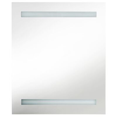 vidaXL LED kopalniška omarica z ogledalom črna 50x14x60 cm