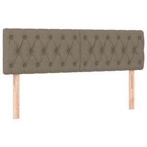vidaXL Posteljno vzglavje taupe 144x7x78/88 cm blago