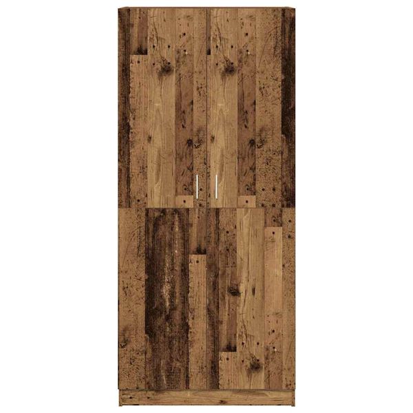 vidaXL Garderobna omara Old Wood 90x52x200 cm Inženirski les