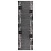 vidaXL Tekstilni preproga FLORNES Tkano Siva Liste 67 x 250 cm PP 7 mm