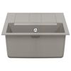 vidaXL Umivalnica Siva 780 x 500 mm 80% Kvarc in 20% Smola