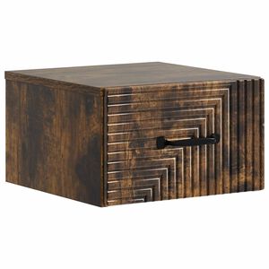 vidaXL Stenski nočni omarici Dimljen hrast 34,5 x 33 x 20 cm