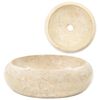 vidaXL Umivalnik 40x12 cm marmor krem