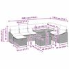 vidaXL Vrtna sedežna garnitura z blazino 9 pcs Bež Poly ratan