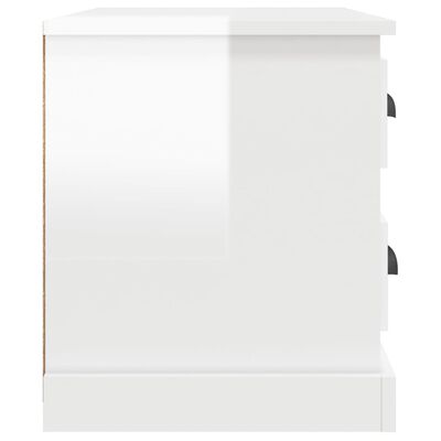 vidaXL Nočna omarica visok sijaj bela 60x39x45 cm