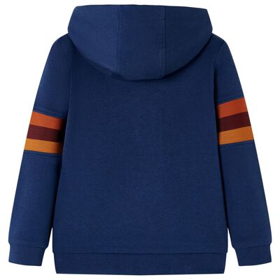 Otroški pulover s kapuco mornarsko moder 92