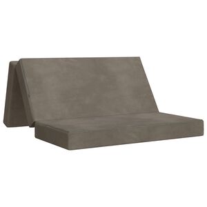 vidaXL Zložljiv kavč postelja 140 x 67 x 45 cm Svetlo siva