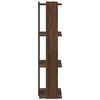 vidaXL Knjižna omara 3-nadstropna rjavi hrast 60x30x120 cm inž. les