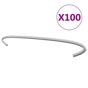 vidaXL Kavlji za gabion 100 kosov pocinkano jeklo 30 cm