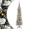 vidaXL Umestno božično drevo Bela 120 cm PVC, kovina in plastika