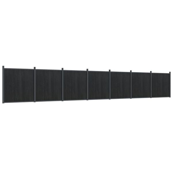 vidaXL Ograjni panel siv 1218x186 cm WPC
