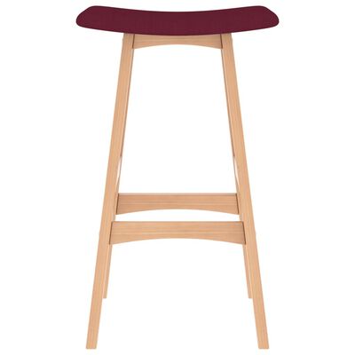 vidaXL Barski stolčki 2 kosa vinsko rdeče blago