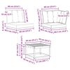 vidaXL Zunanja garnitura za sedenje z blazino 9 pcs Naravna in smetana