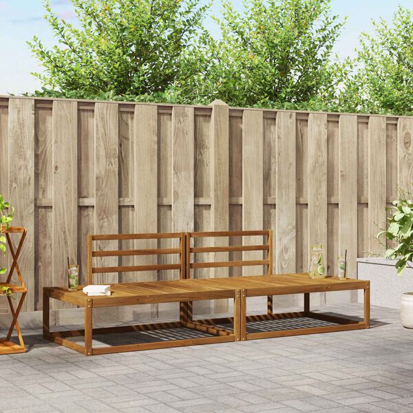 vidaXL Zunanja garnitura za sedenje 2 Kos Naravna 230,5 x 83 x 73 cm