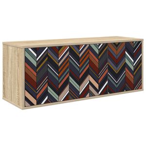 vidaXL Stenska TV omarica OMMEN 102 x 33 x 40 cm Sonoma hrast