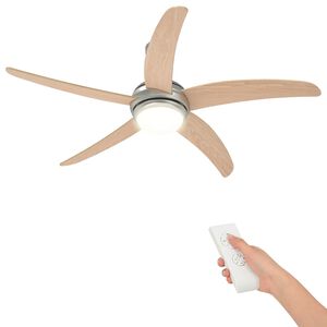 vidaXL Stropni ventilator z lučko &Oslash; 130 cm Sonoma