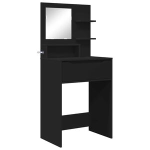 vidaXL Toaletne mize za spalnice Črna 80 x 39,6 x 135 cm