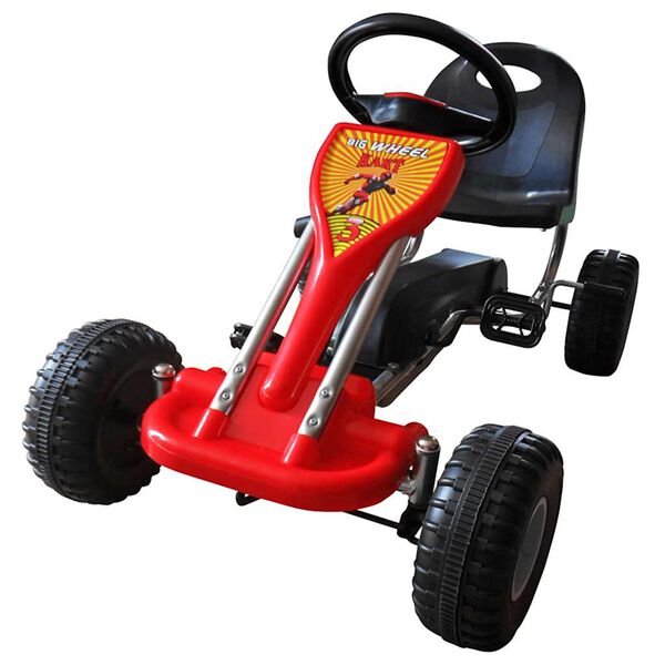 vidaXL Gokart na pedale rdeče barve