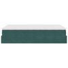 vidaXL Otomanski posteljni okvir z vzmetnico zelen 120x200 cm žamet