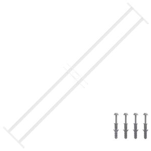 vidaXL Varnostna re&scaron;etka za okna z 2 prečkami 3 pcs 93-174 cm