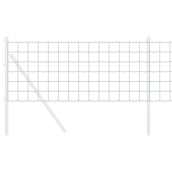 vidaXL Evropska ograja Zelena 0.6 x 25 m PVC prevlečen železo