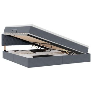 vidaXL Postelja z dodatnim prostorom za shranjevanje in LED osvetlitvijo