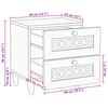 vidaXL Nočna omarica s predalom Bež 40 x 33 x 46 cm Trden akacijev les